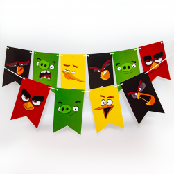 Гирлянда Флажки, Angry Birds, 300 см, 1 упак.