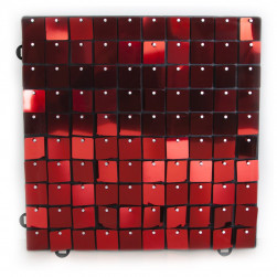 Декоративная панель Пайетки, 30*30 см, Красный, Металлик, 1 шт.