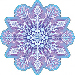 Декоративное украшение Снежинка, с блестками, 18,1*19,6 см, 1 шт.