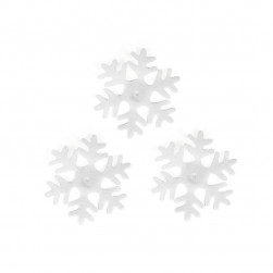 Декоративное украшение Снежинки Пушинки, 15 см, Белый, 5 шт.