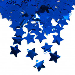Конфетти фольга Звезда, Королевский синий, Металлик, 1,5 см, 50 г.