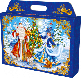 Коробка складная, Портфель Снежный праздник (с анимацией), 31*6,5*21,5 см, 1 шт.