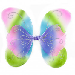 Крылья, Волшебная бабочка, градиент, с блестками, 50*35 см, 1 шт.