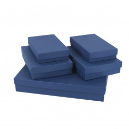 Набор коробок Темно-синий, 35*25*6 см, 5 шт.
