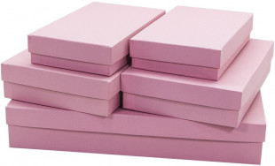 Набор коробок Розовый, 35*25*6 см, 5 шт.