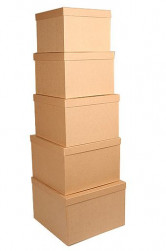 Набор коробок Крафт, 30*30*20 см, 5 шт.