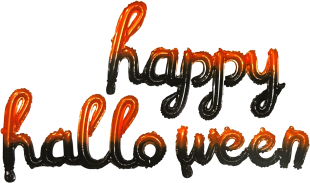 Набор шаров-букв (17''/43 см) Мини-Надпись "Happy Halloween", Черный/Оранжевый, 1 шт. в уп.