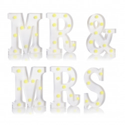 Набор световых фигур MR & MRS, 21 см. Белый, 1 шт.