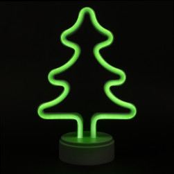 Световая фигура Елка, на подставке, 17,5*10*27 см. Зеленый, 1 шт.