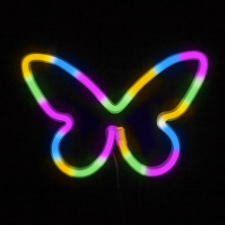 Световая фигура Бабочка, 16*22,5 см. Разноцветный, 1 шт.