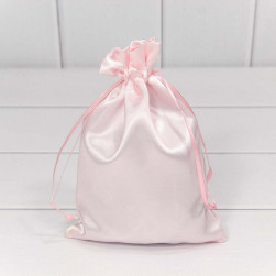 Подарочный мешочек, Атласный, Светло-розовый, 23*18 см, 1 шт.