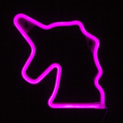 Световая фигура Единорог, 19*22 см. Розовый, 1 шт.