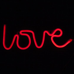 Световая надпись Love, 13*35 см. Красный, 1 шт.