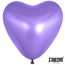 Сердце (10''/25 см) Фиолетовый, хром, 50 шт.
