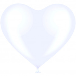 Сердце (12''/30 см) Белый (801), пастель, 50 шт.