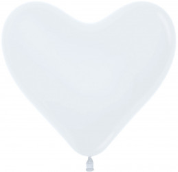 Сердце (12''/30 см) Белый (005), пастель, 12 шт.