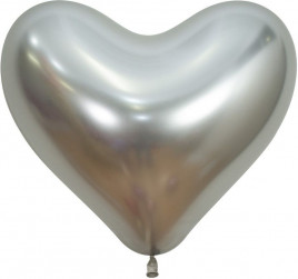 Сердце (14''/36 см) Reflex, Зеркальный блеск, Серебро (981), хром, 50 шт.