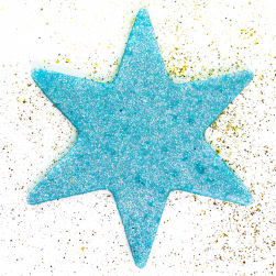 Фигура из пенопласта Звезда, 10 см, Бирюзовый, Металлик, с блестками, 1 шт.