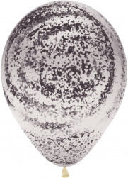 Шар (12''/30 см) Граффити, Мраморный узор, Прозрачный (390), кристалл, 25 шт.