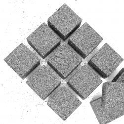 Фигура из пенопласта Куб, 3 см, Серебро, Металлик, с блестками, 12 шт.