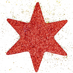 Фигура из пенопласта Звезда, 10 см, Красный, Металлик, с блестками, 1 шт.