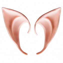 Уши эльфа, короткие, Розовый, 9,5 см, 1 шт.