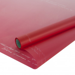 Упаковочная матовая пленка (0,6*10 м) Elegance, Красный, Градиент, 1 шт.
