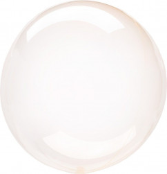 Шар (18''/46 см) Deco Bubble, Оранжевый, Кристалл, 10 шт.