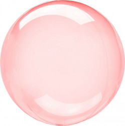 Шар (18''/46 см) Deco Bubble, Красный, Кристалл, 10 шт.