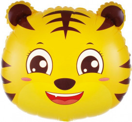 Шар (19''/48 см) Фигура, Голова, Маленький Тигр, 1 шт.
