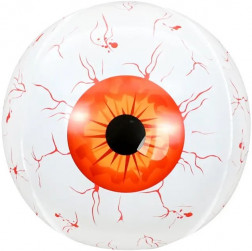 Шар (22''/56 см) Сфера 3D, Хэллоуин, Глаз Монстра, Красный, 1 шт.