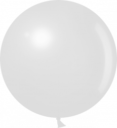 Шар (24''/61 см) Белый, пастель, 3 шт.
