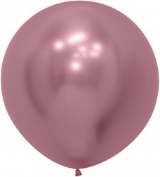 Шар (24''/61 см) Reflex, Зеркальный блеск, Розовый (909), хром, 1 шт.