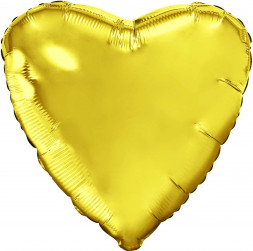 Шар (30''/76 см) Сердце, Золото, 1 шт. в упак.