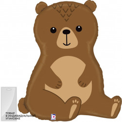 Шар (29''/74 см) Фигура, Лесной Медведь, 1 шт. в уп.