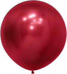Шар (24''/61 см) Reflex, Зеркальный блеск, Красный (915), хром, 1 шт.