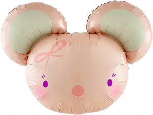 Шар (28''/71 см) Фигура, Милая мышка, Розовый, 1 шт.