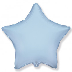 Шар (32''/81 см) Звезда, Голубой, Макарунс, 1 шт.