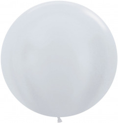 Шар (24''/61 см) Белый (405), перламутр, 3 шт.