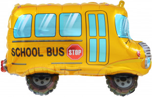 Шар (27''/69 см) Фигура, Школьный автобус, 1 шт.