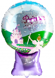 Шар (22''/56 см) Фигура, Стеклянный шар, Замок Принцессы, 1 шт.