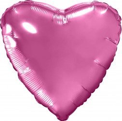 Шар (30''/76 см) Сердце, Розовый пион, 1 шт. в упак.