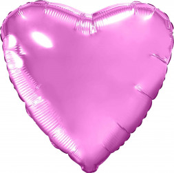 Шар (30''/76 см) Сердце, Розовый, 1 шт. в уп.