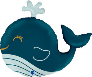 Шар (26''/66 см) Фигура, Счастливый кит, 1 шт.