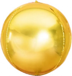 Шар 3D (18''/46 см) Сфера, Золото, 1 шт.