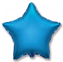 Шар (9''/23 см) Мини-звезда, Синий, 1 шт.