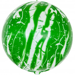 Шар 3D (22''/56 см) Сфера, Мрамор, Зеленый, Агат, 1 шт.