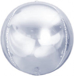 Шар 3D (18''/46 см) Сфера, Серебро, 1 шт.