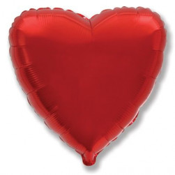 Шар (9''/23 см) Мини-сердце, Красный, 1 шт.