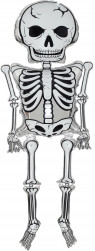 Шар 3D (103''/262 см) Фигура, Скелет XXL (надув воздухом), Белый, 1 шт. в уп.